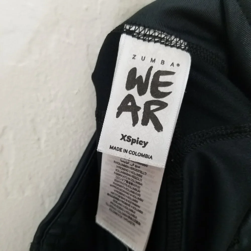 Zumba Fitness Crop Legging Black/Gold Size XS - Picture 5 of 6